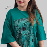 تیشرت لانگ نگین کوب جنس سوپرپنبه اعلا