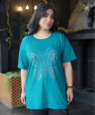 تیشرت زنانه نخی قواره دار