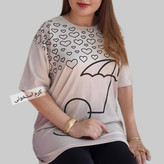 تیشرت زنانه نخی قواره دار