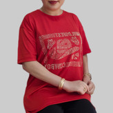 تیشرت زنانه نخی قواره دار