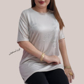 تیشرت زنانه نخی قواره دار