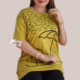 تیشرت زنانه نخی قواره دار