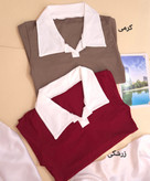 پلوشرت کبریتی یقه سفید(زنانه دخترانه)