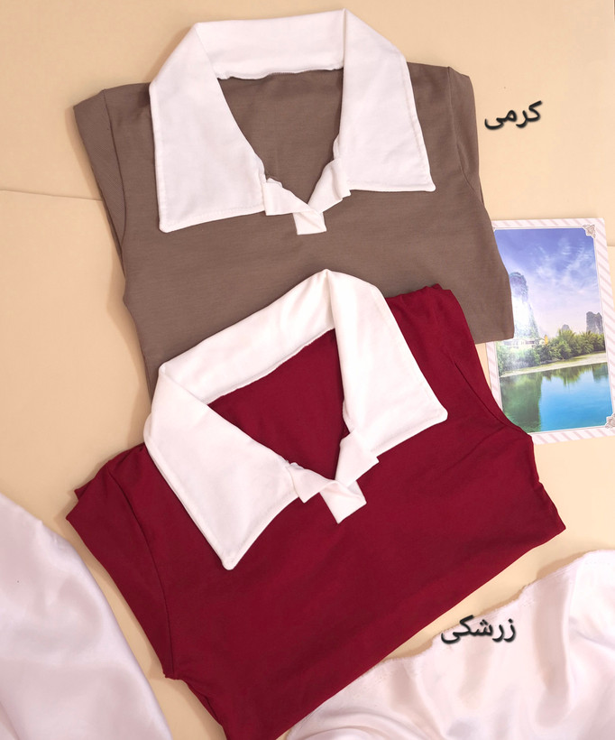 پلوشرت کبریتی یقه سفید(زنانه دخترانه)