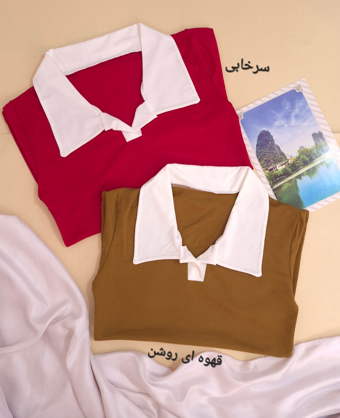 پلوشرت کبریتی یقه سفید(زنانه دخترانه)