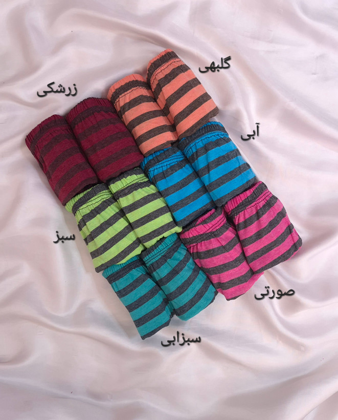 شورت لیفه ای نخی راه راه زنانه و دخترانه سایز L ,XL ,2XL