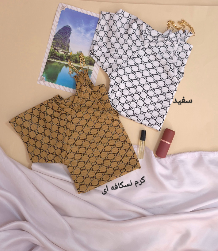 تیشرت کبریتی بند زنجیری گوچی (زنانه ،دخترانه)